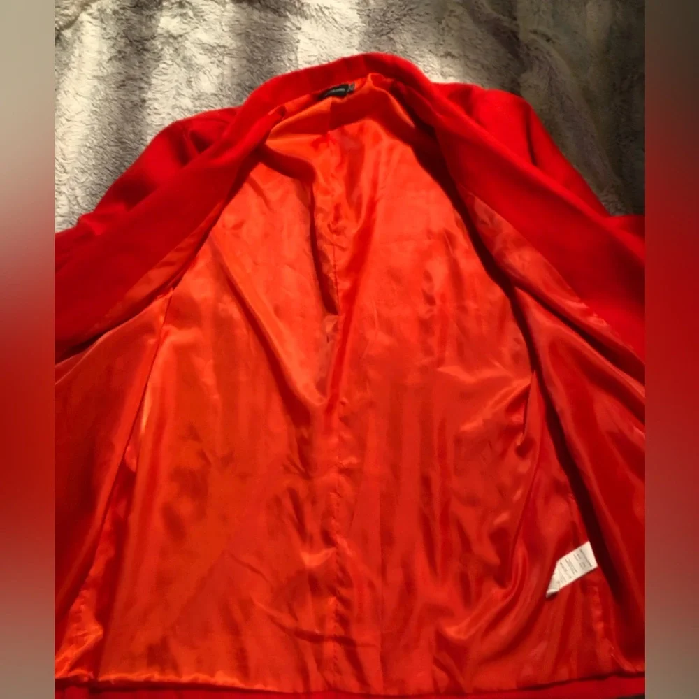 PRETTYLITTLETHING red longline oversized blazer - Picture 7 of 13